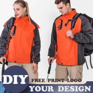 Autumn and Summer Jacket Male Three-in-one Detachable Two-piece Waterproof Thin Outdoor Mountaineering Suit Diy Customization