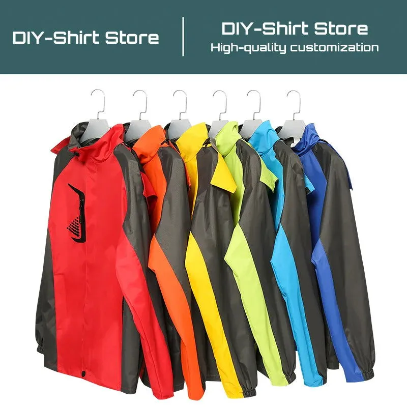 Autumn and Summer Jacket Male Three-in-one Detachable Two-piece Waterproof Thin Outdoor Mountaineering Suit Diy Customization