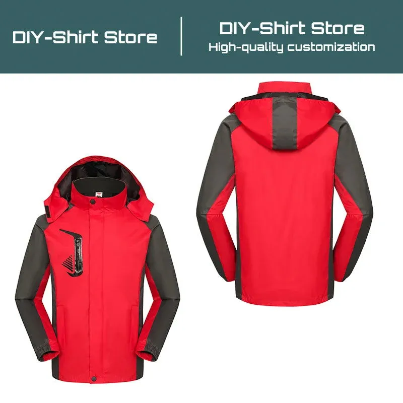 Autumn and Summer Jacket Male Three-in-one Detachable Two-piece Waterproof Thin Outdoor Mountaineering Suit Diy Customization