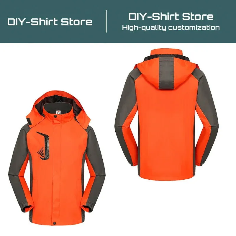 Autumn and Summer Jacket Male Three-in-one Detachable Two-piece Waterproof Thin Outdoor Mountaineering Suit Diy Customization