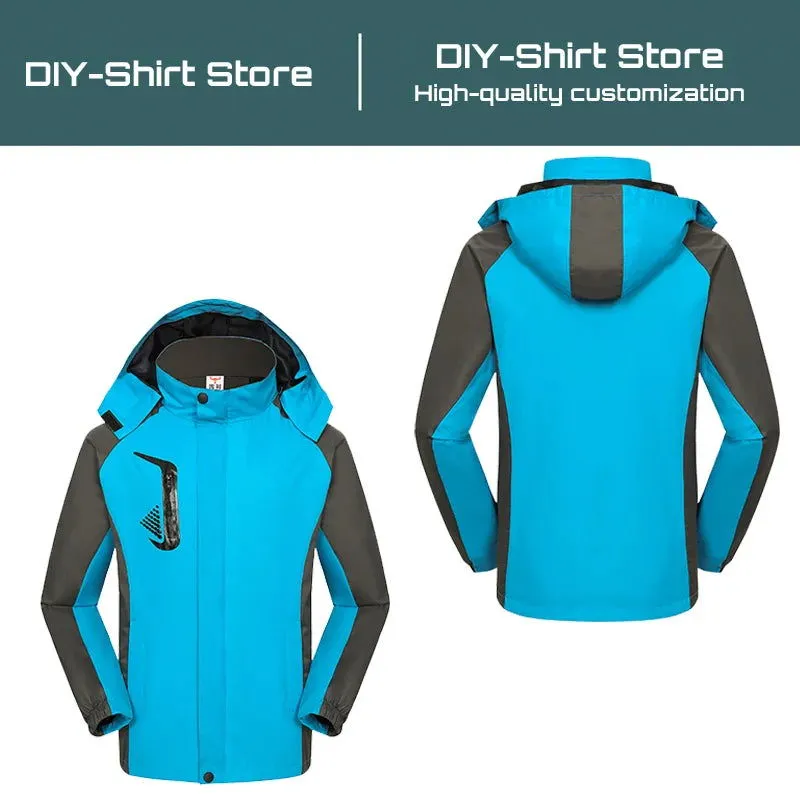 Autumn and Summer Jacket Male Three-in-one Detachable Two-piece Waterproof Thin Outdoor Mountaineering Suit Diy Customization