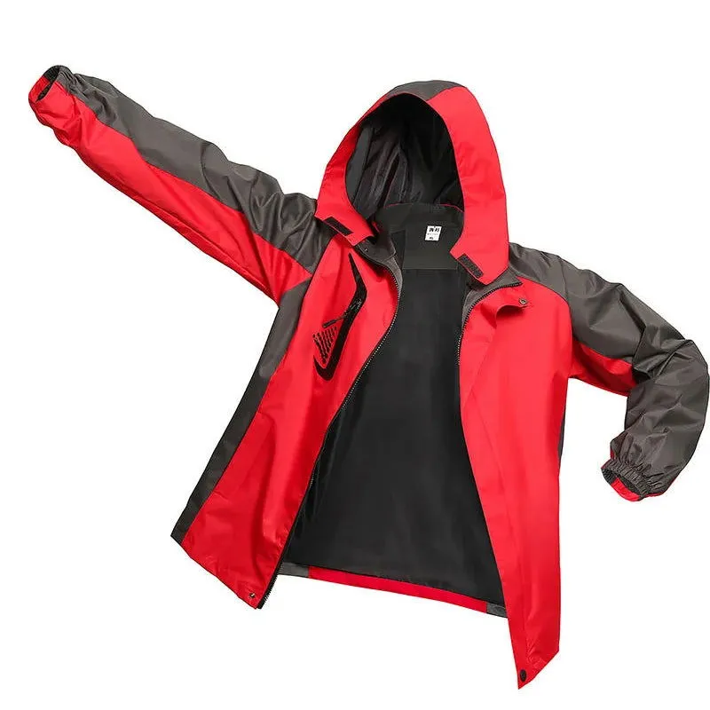 Autumn and Summer Jacket Male Three-in-one Detachable Two-piece Waterproof Thin Outdoor Mountaineering Suit Diy Customization