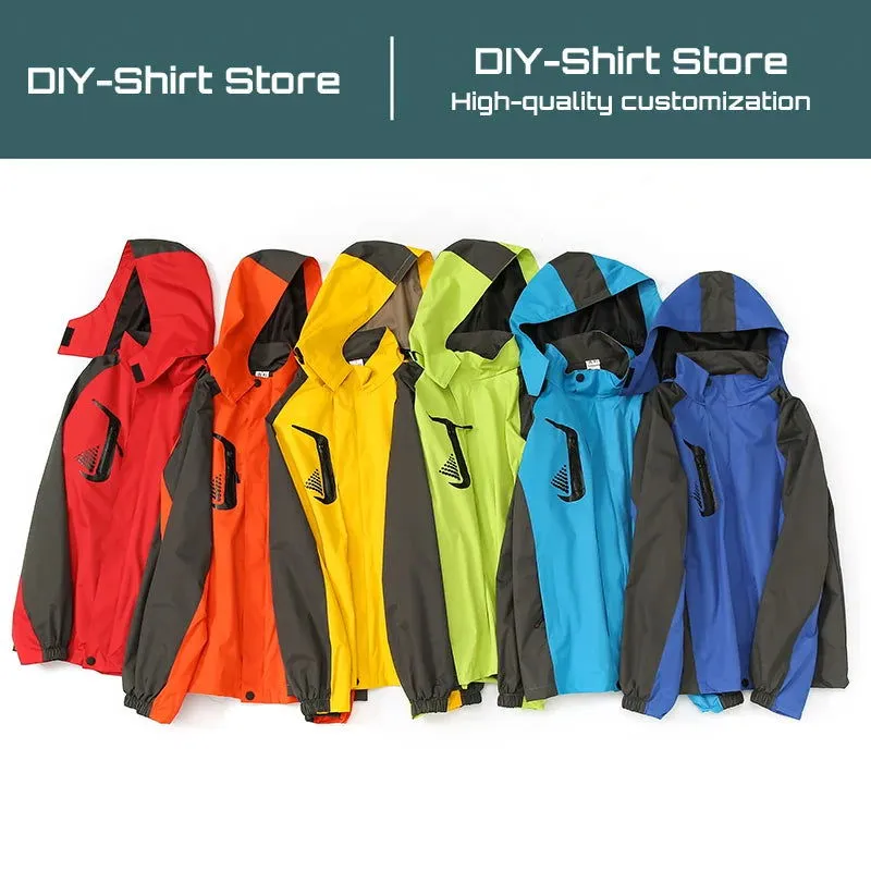 Autumn and Summer Jacket Male Three-in-one Detachable Two-piece Waterproof Thin Outdoor Mountaineering Suit Diy Customization