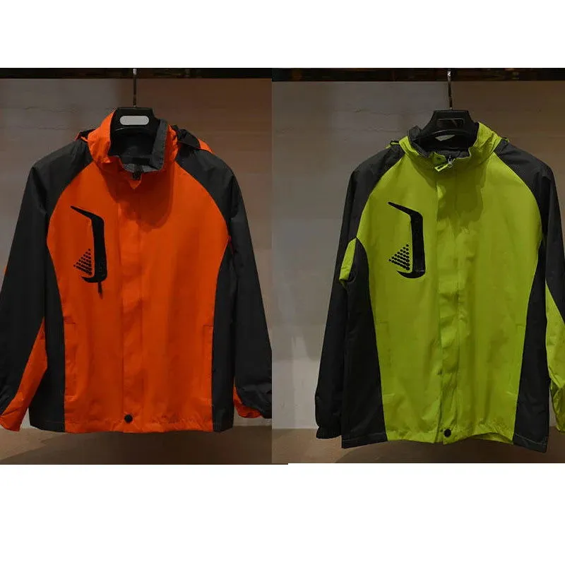 Autumn and Summer Jacket Male Three-in-one Detachable Two-piece Waterproof Thin Outdoor Mountaineering Suit Diy Customization