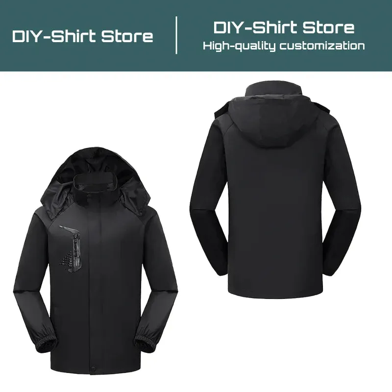 Autumn and Summer Jacket Male Three-in-one Detachable Two-piece Waterproof Thin Outdoor Mountaineering Suit Diy Customization