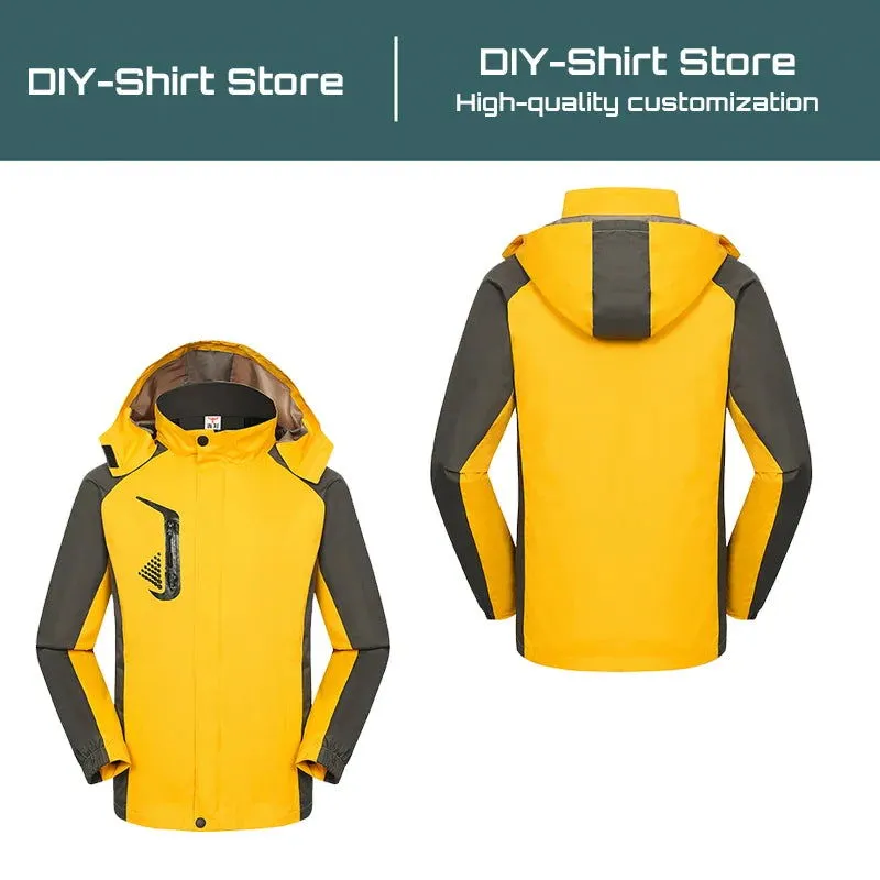 Autumn and Summer Jacket Male Three-in-one Detachable Two-piece Waterproof Thin Outdoor Mountaineering Suit Diy Customization