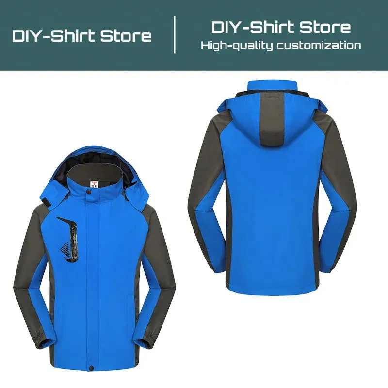 Autumn and Summer Jacket Male Three-in-one Detachable Two-piece Waterproof Thin Outdoor Mountaineering Suit Diy Customization