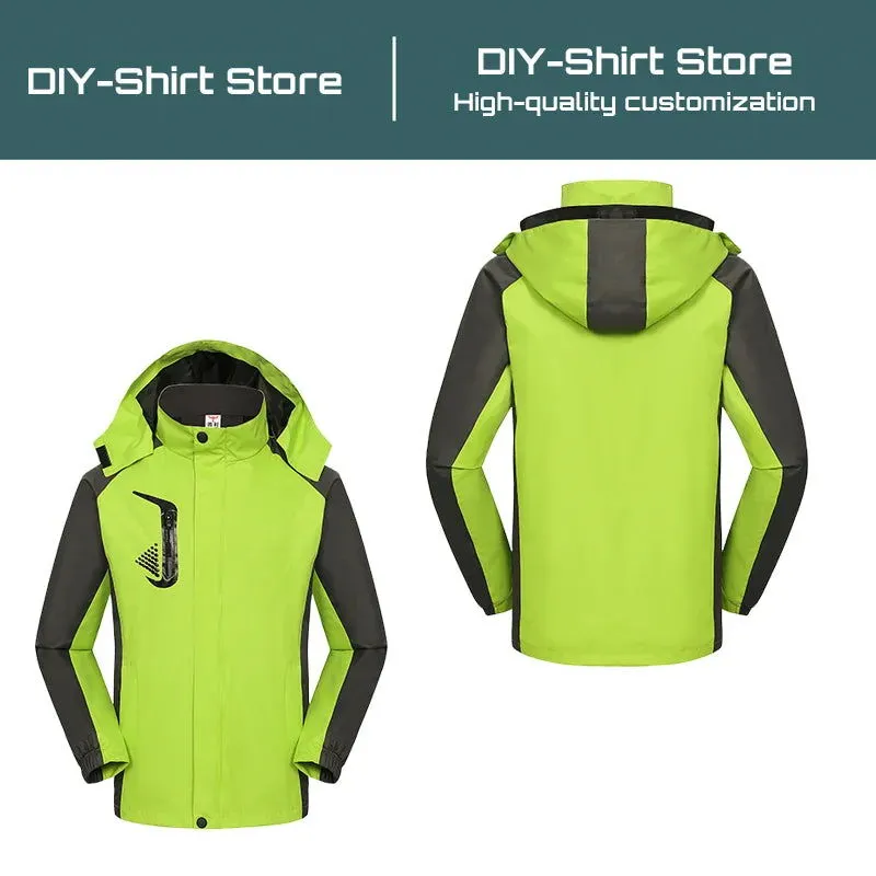 Autumn and Summer Jacket Male Three-in-one Detachable Two-piece Waterproof Thin Outdoor Mountaineering Suit Diy Customization