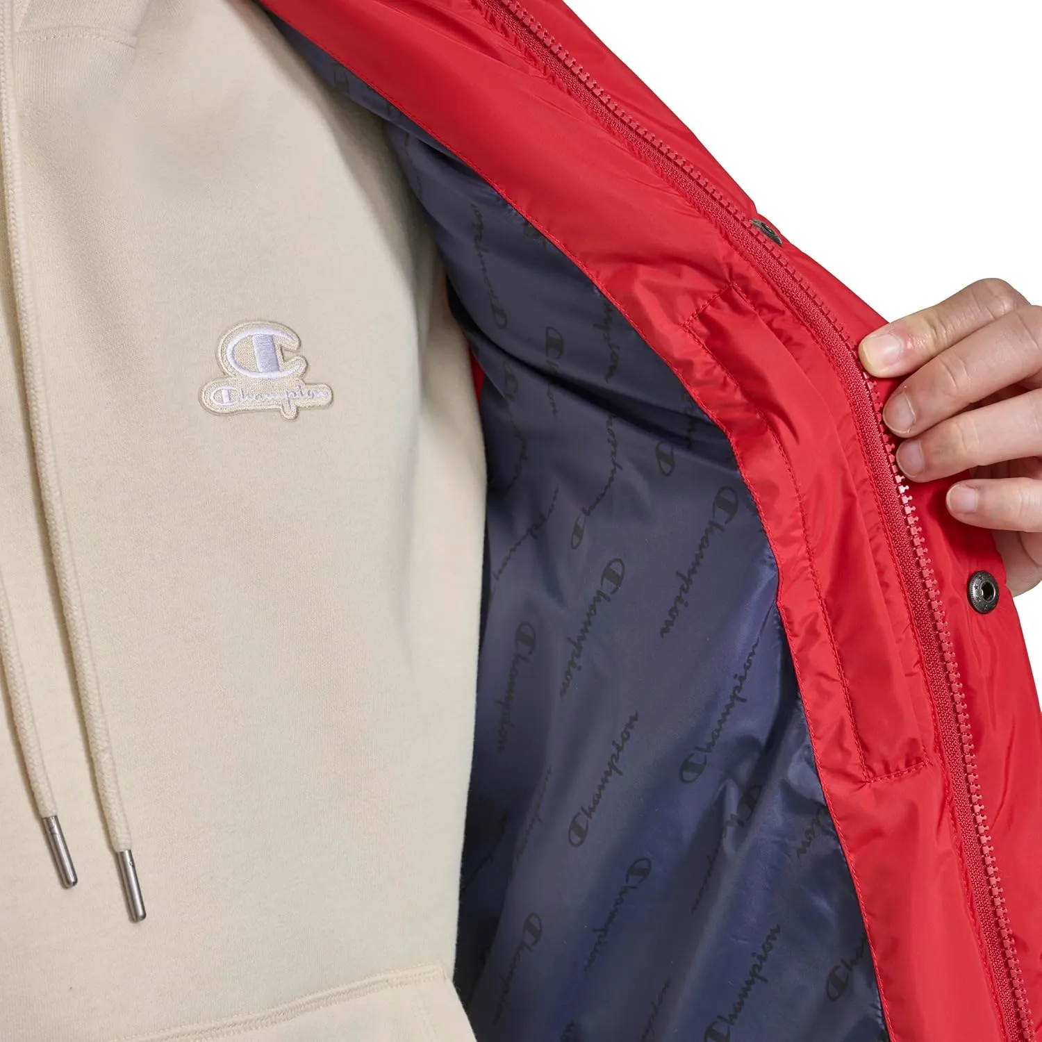 Champion Men's Puffer Vest with Logo