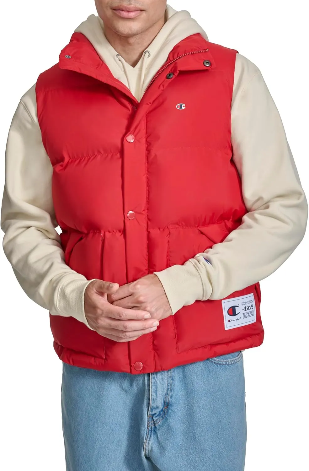 Champion Men's Puffer Vest with Logo