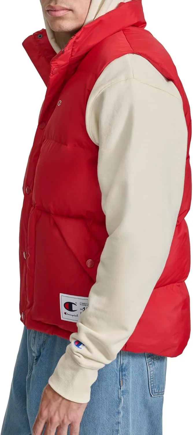 Champion Men's Puffer Vest with Logo