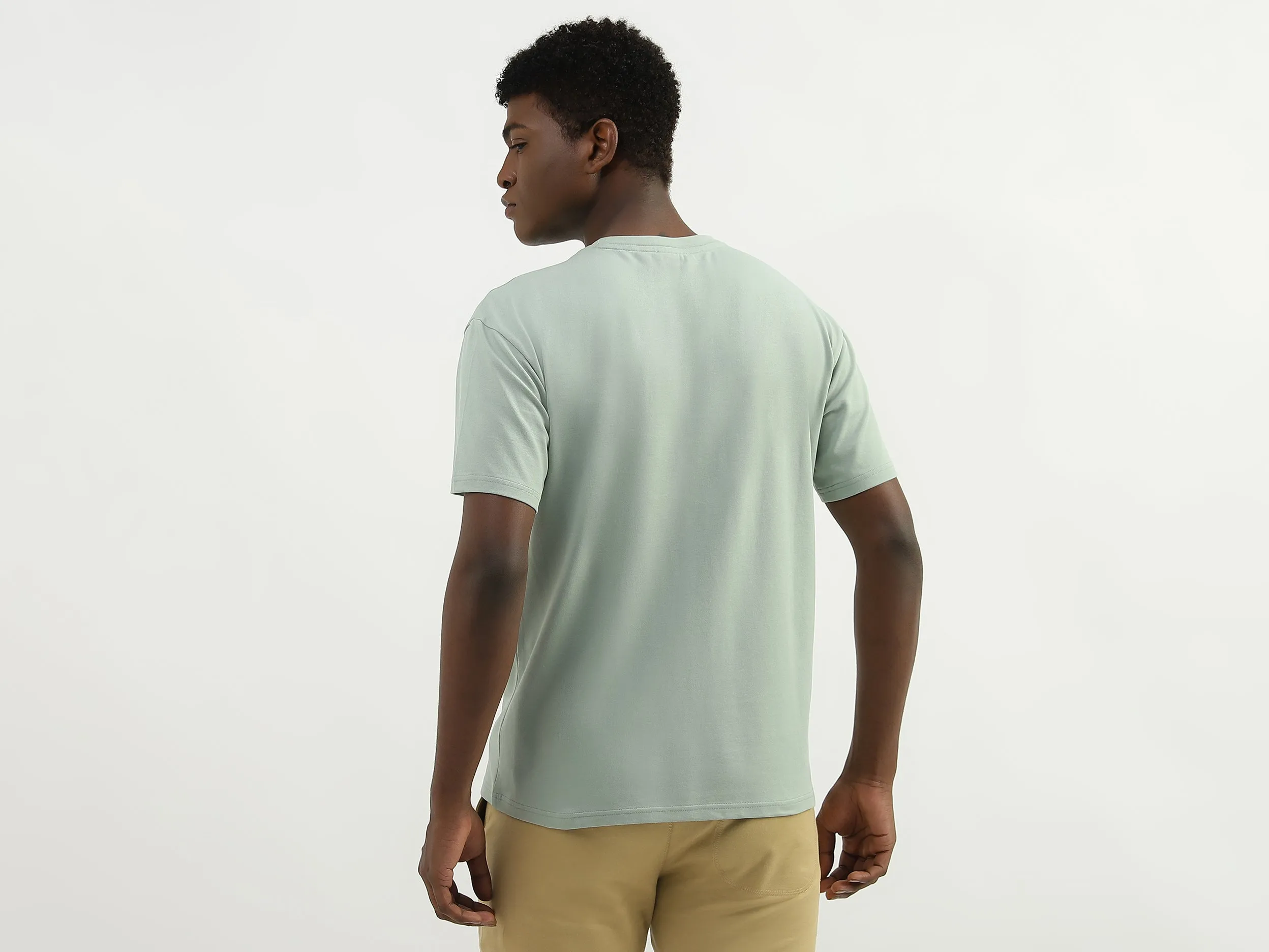 Cotton Printed Round Neck Mens T-shirts