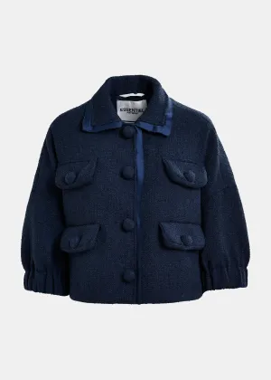 ESSENTIEL Dark Sapphire Cropped Jacket