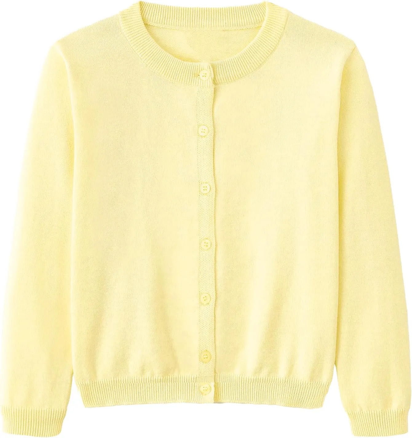Girls Cardigan Sweater School Uniforms Toddler Long Sleeve Button Knit Solid Sweaters Tops