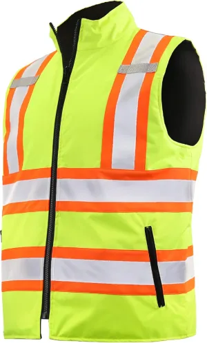 JORESTECH High Visibility Reversible Insulated Safety Vest with ANSI Compliant Reflective Tape Bodywarmer