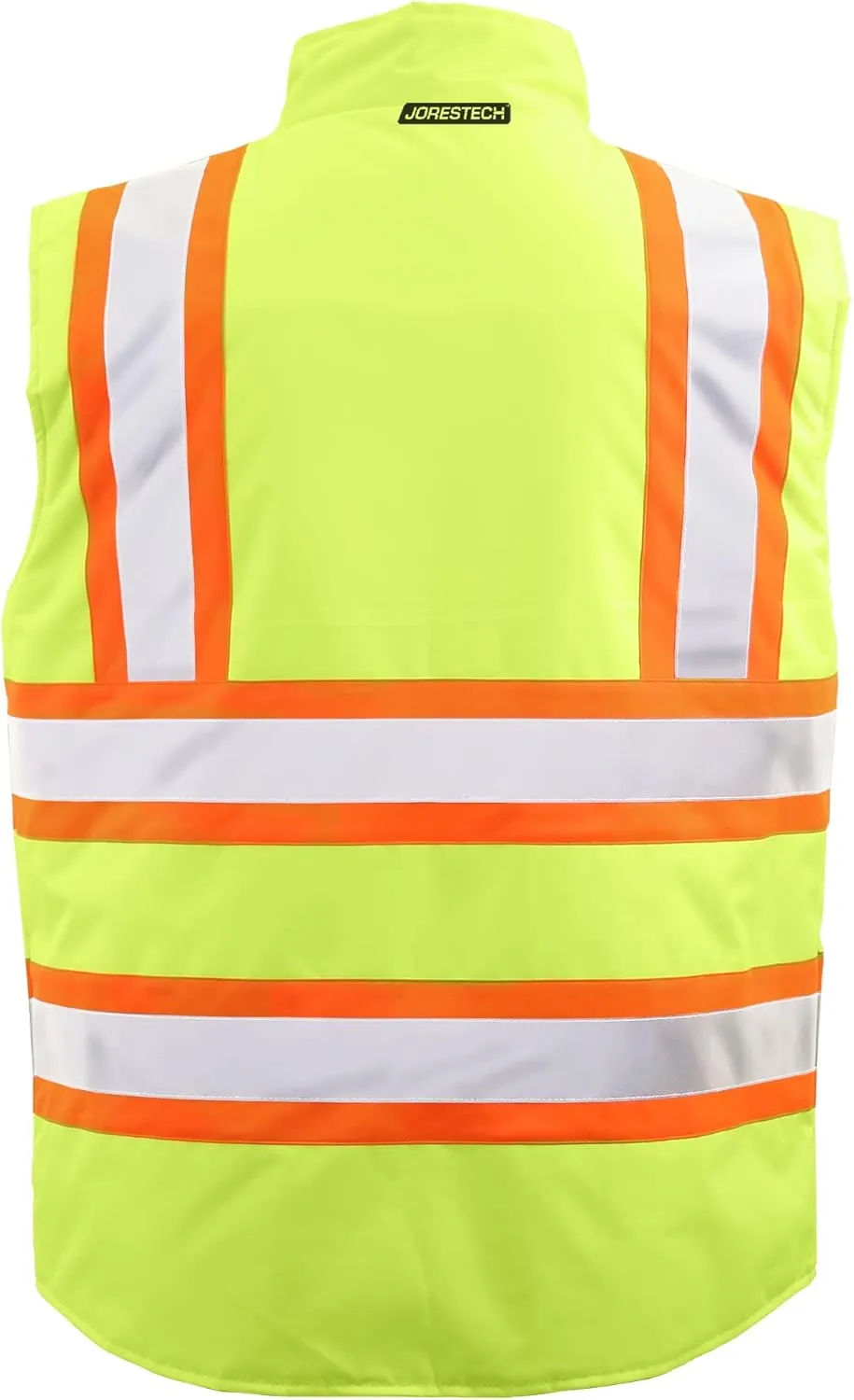 JORESTECH High Visibility Reversible Insulated Safety Vest with ANSI Compliant Reflective Tape Bodywarmer