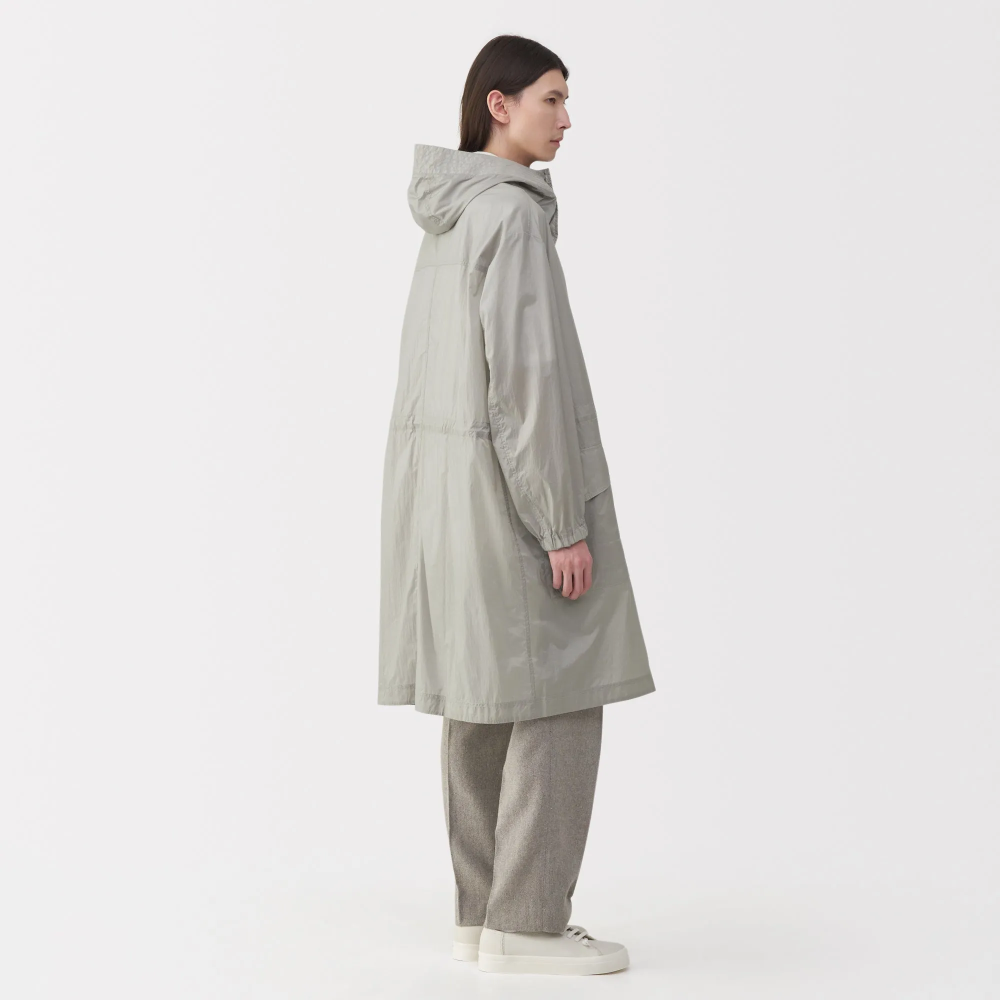 Labo Men's Light Waterproof Nylon Hooded Coat