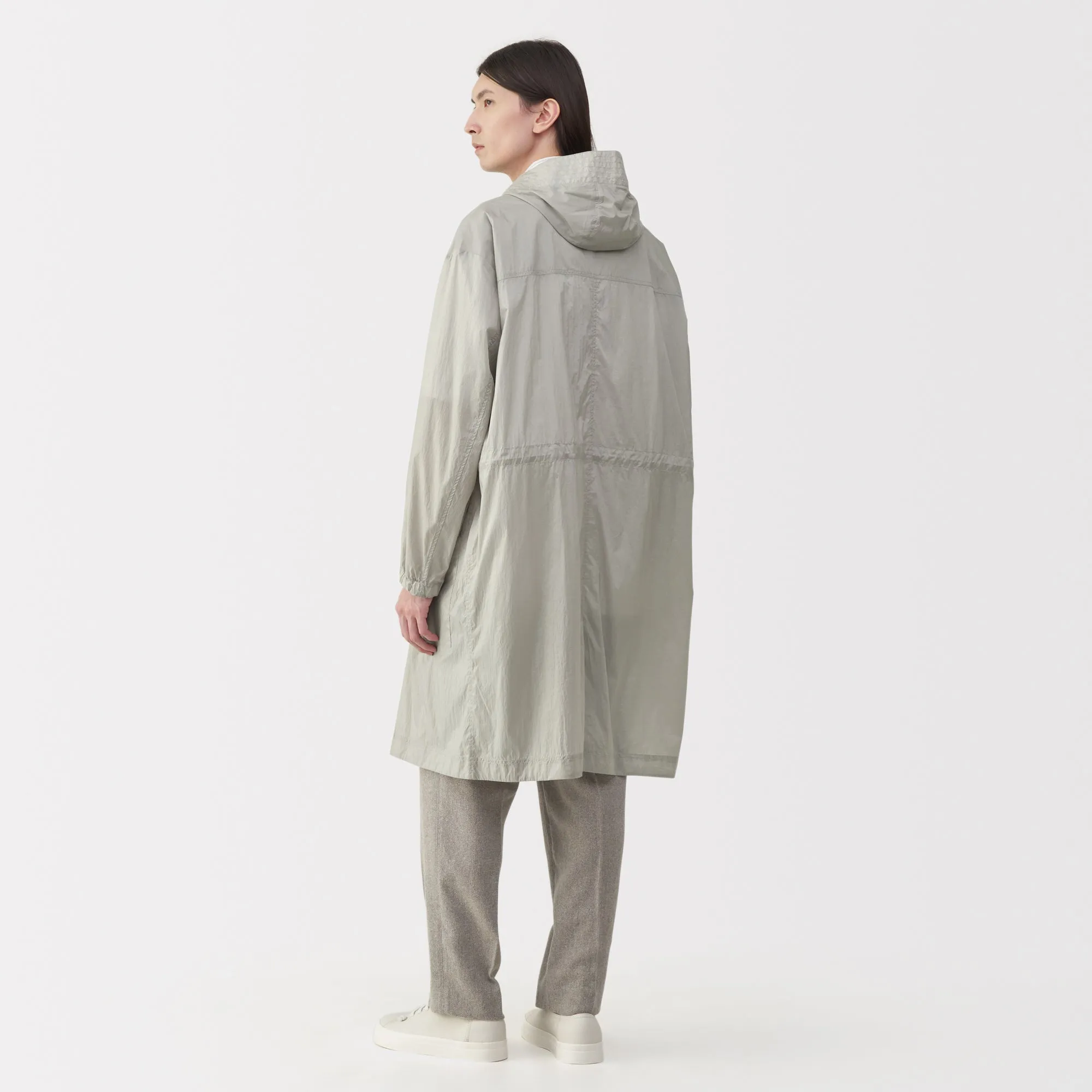 Labo Men's Light Waterproof Nylon Hooded Coat