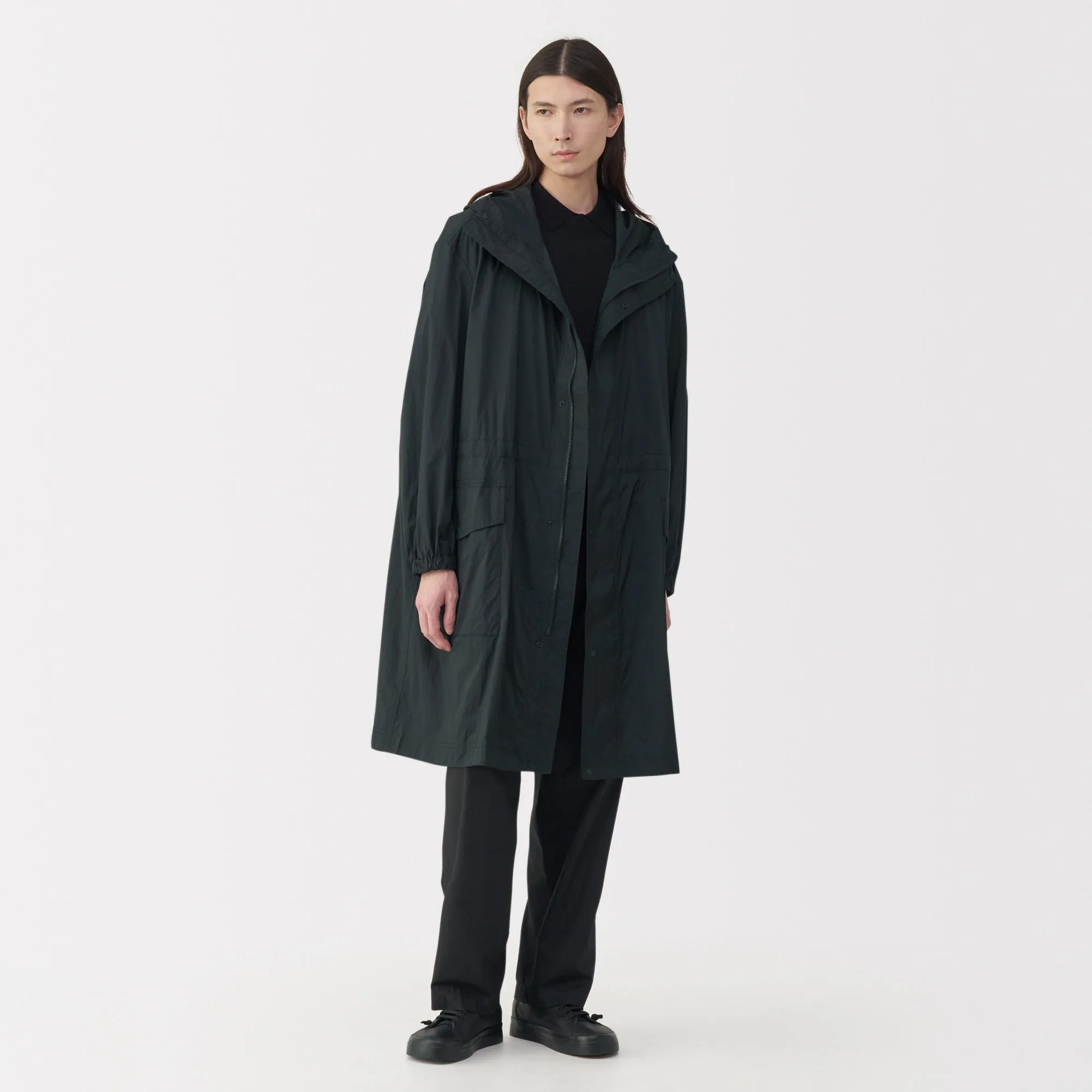 Labo Men's Light Waterproof Nylon Hooded Coat