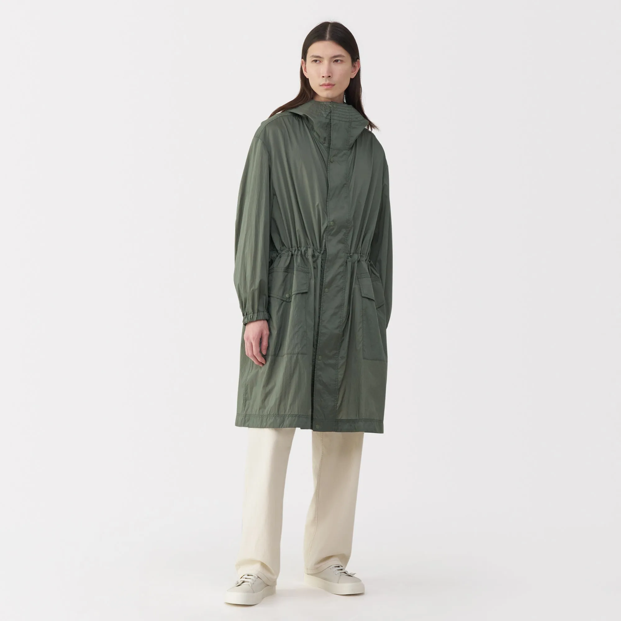 Labo Men's Light Waterproof Nylon Hooded Coat