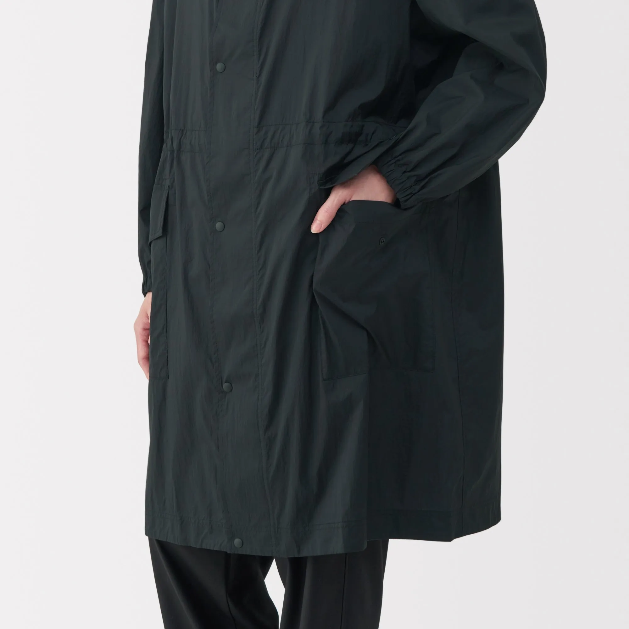 Labo Men's Light Waterproof Nylon Hooded Coat