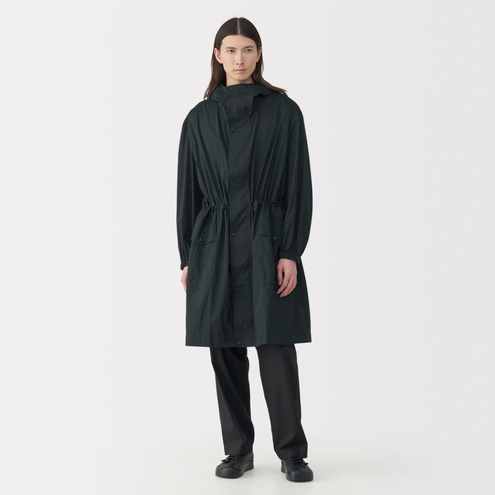 Labo Men's Light Waterproof Nylon Hooded Coat
