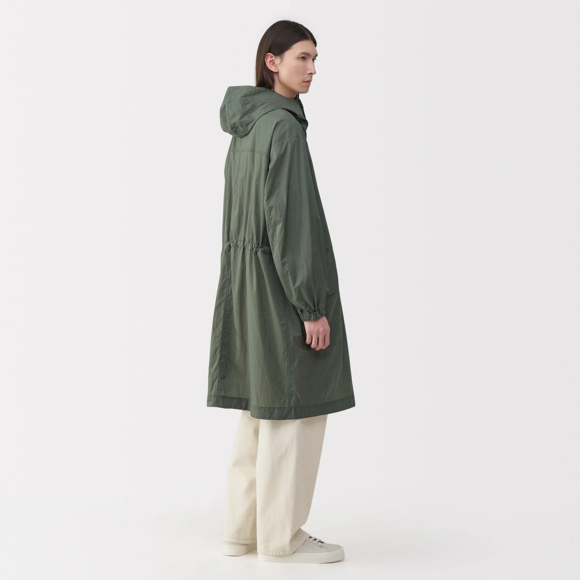 Labo Men's Light Waterproof Nylon Hooded Coat