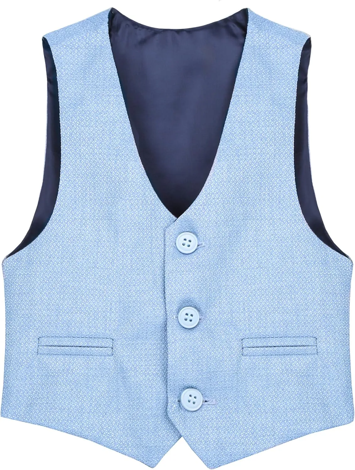 Lilax Boys Formal Suit 4 Piece Vest, Pants and Tie Dresswear Suit Set