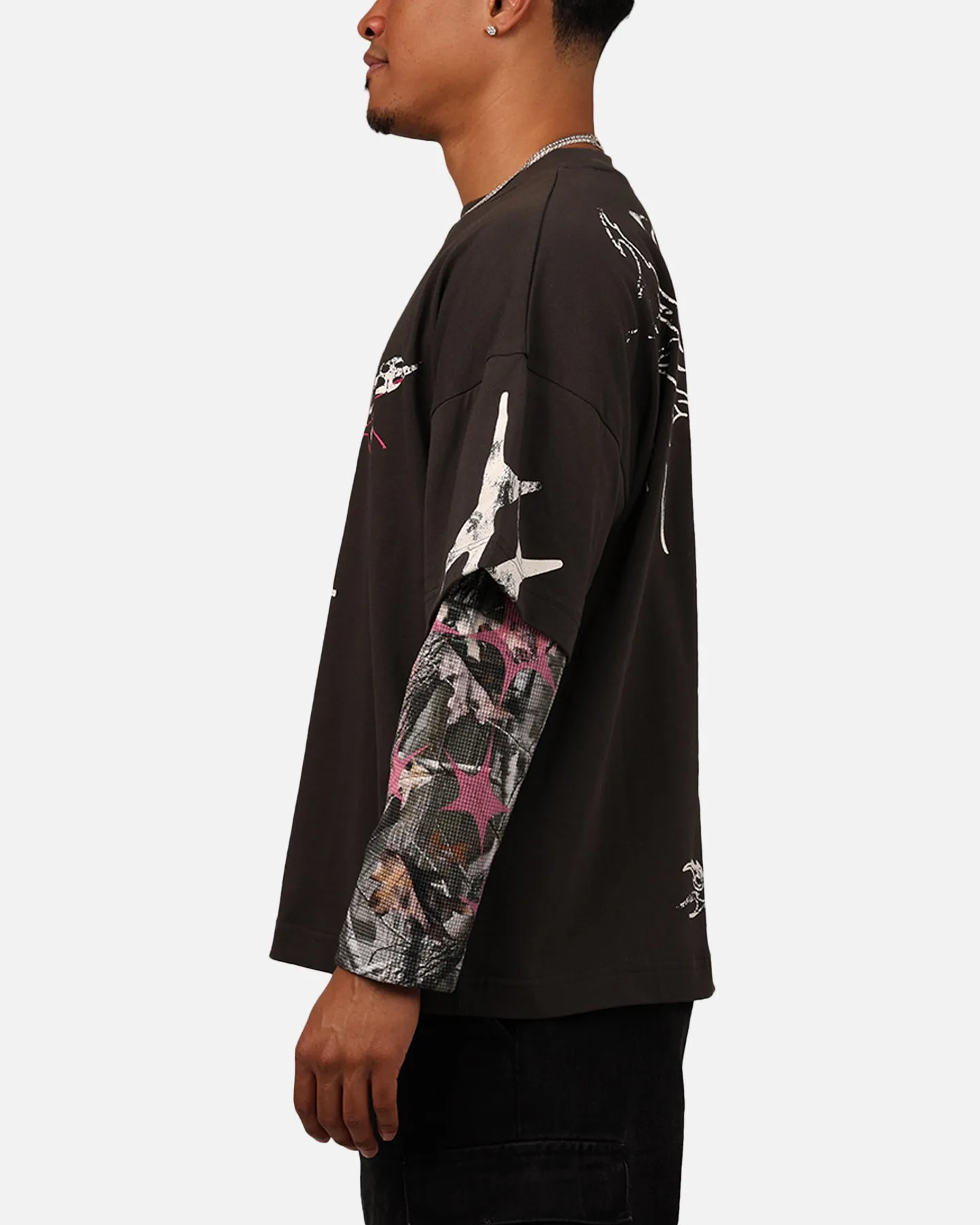 Loiter Seek N Destroy Long Sleeve T-Shirt Charcoal