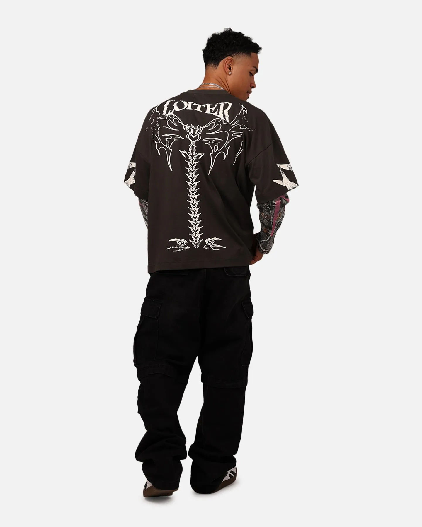 Loiter Seek N Destroy Long Sleeve T-Shirt Charcoal