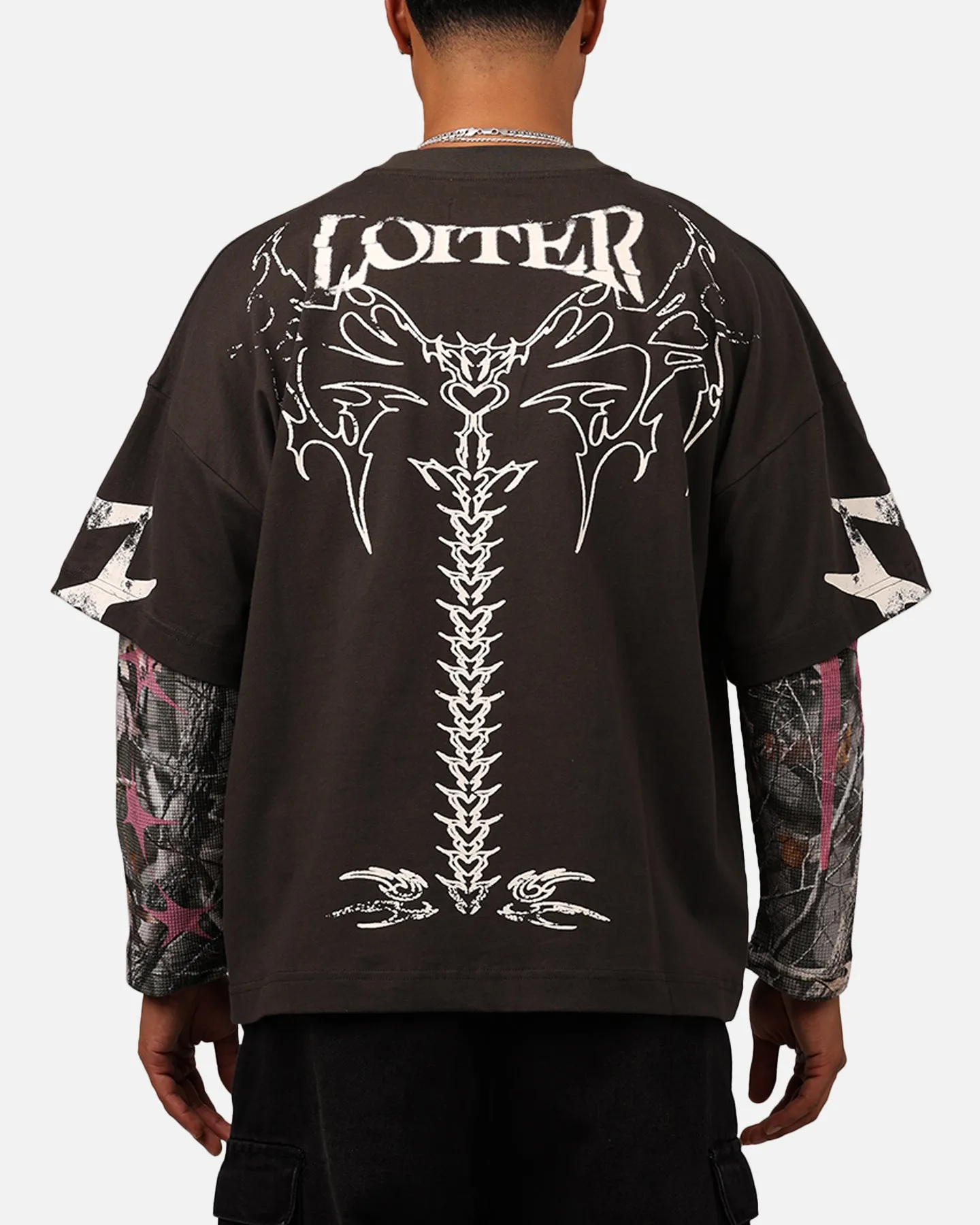 Loiter Seek N Destroy Long Sleeve T-Shirt Charcoal