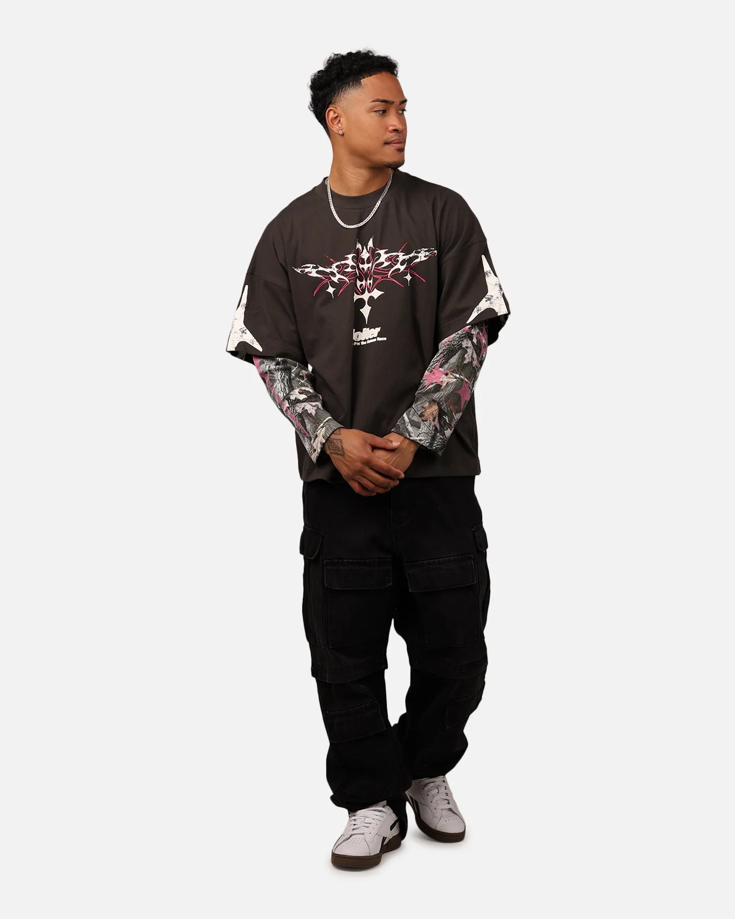 Loiter Seek N Destroy Long Sleeve T-Shirt Charcoal
