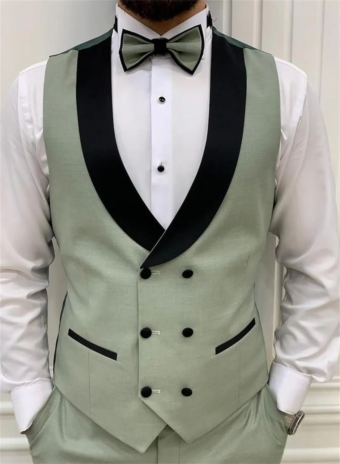 Men Suits Regular Fit 3 Piece Pant Suit Set Wedding Tuxedo Blazer Double Breasted Vest Prom Jacket Mens Formal Suits Outfits