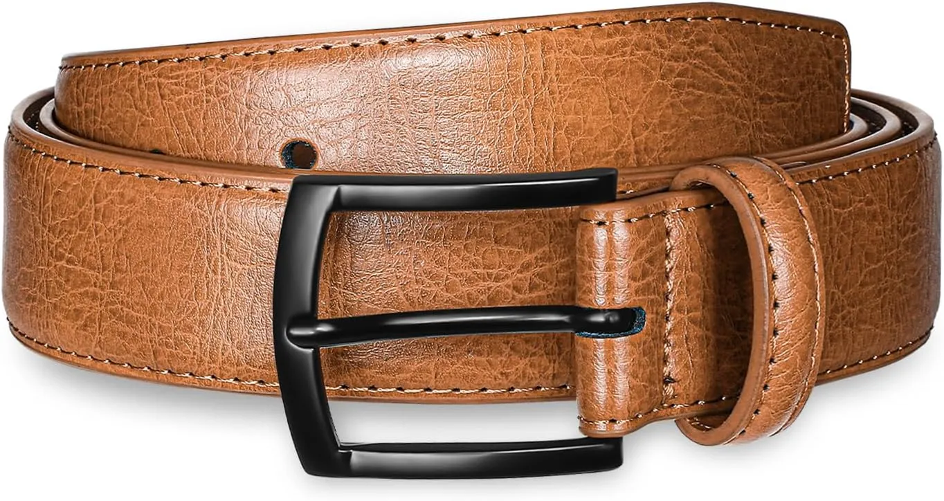 Men's Belt Genuine Leather Belt for Men Dress Casual Golf Jeans Pants 1 3/8"