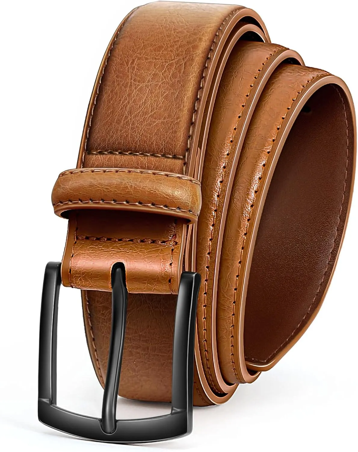 Men's Belt Genuine Leather Belt for Men Dress Casual Golf Jeans Pants 1 3/8"