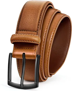 Men's Belt Genuine Leather Belt for Men Dress Casual Golf Jeans Pants 1 3/8"