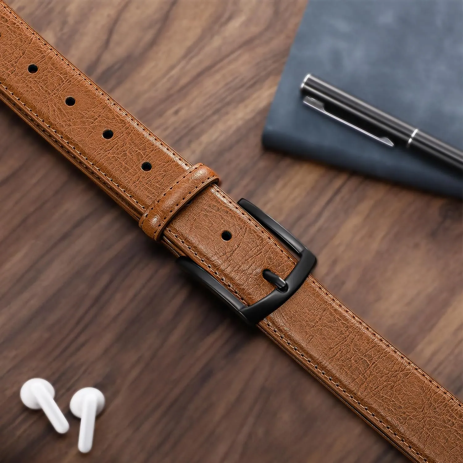 Men's Belt Genuine Leather Belt for Men Dress Casual Golf Jeans Pants 1 3/8"