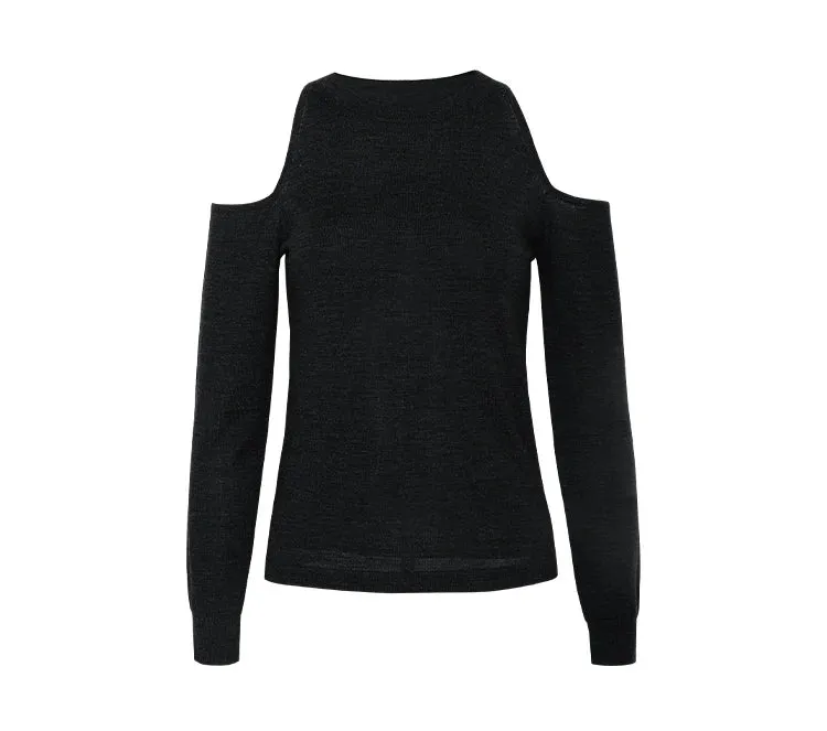 Off-shoulder Thin Top Sweater