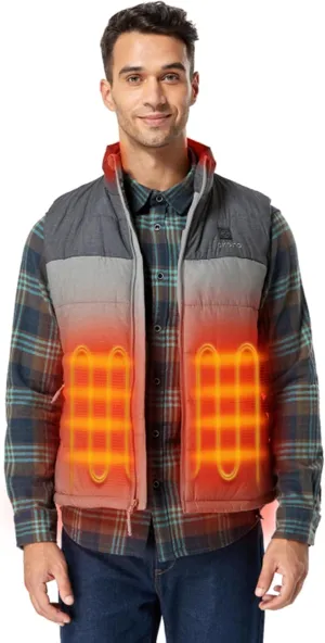 ORORO Men's Lightweight Heated Vest with Battery Pack (Charger Not Included)