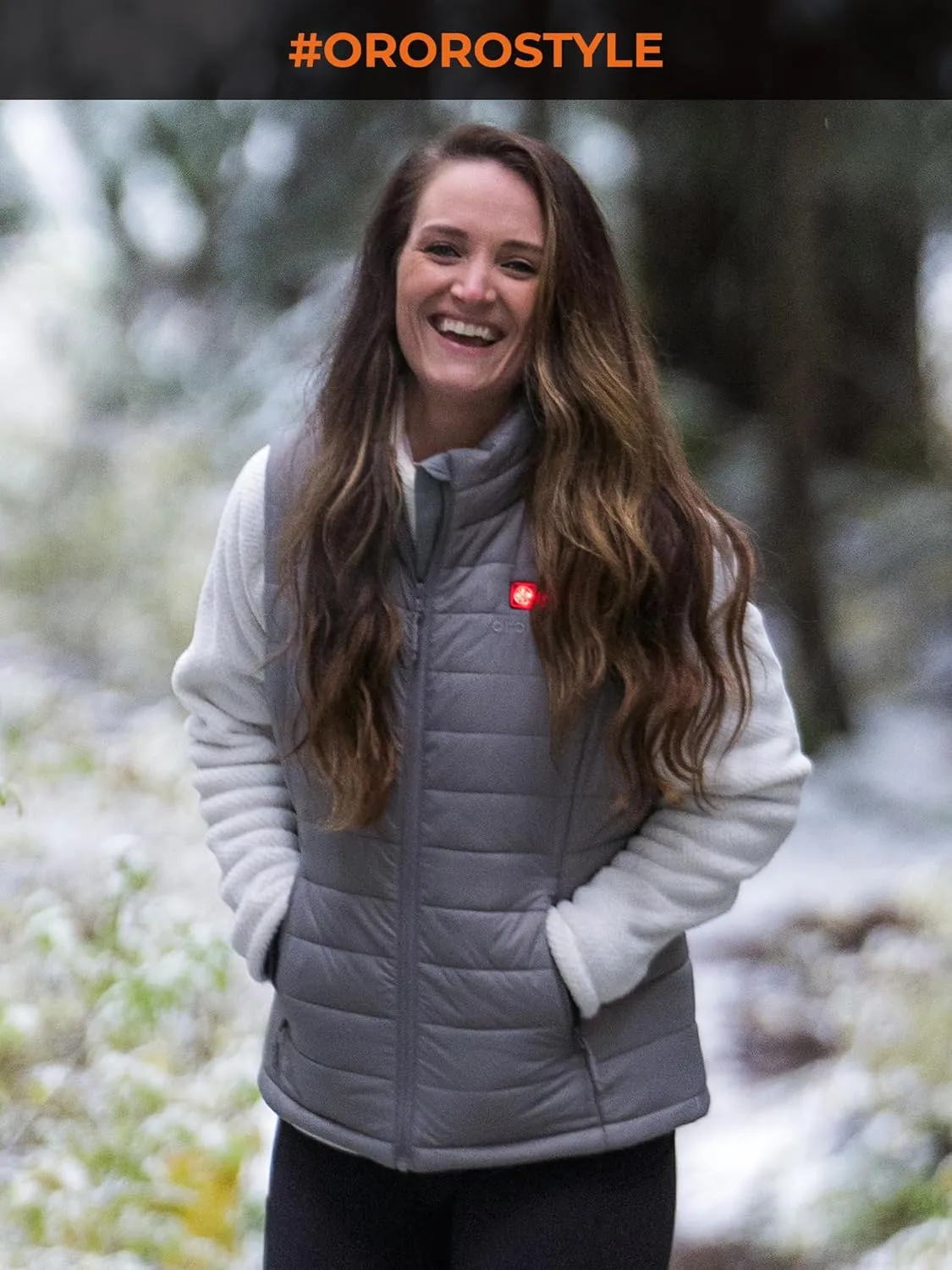 ORORO Women's Lightweight Heated Vest with Battery Pack (Charger Not Included)