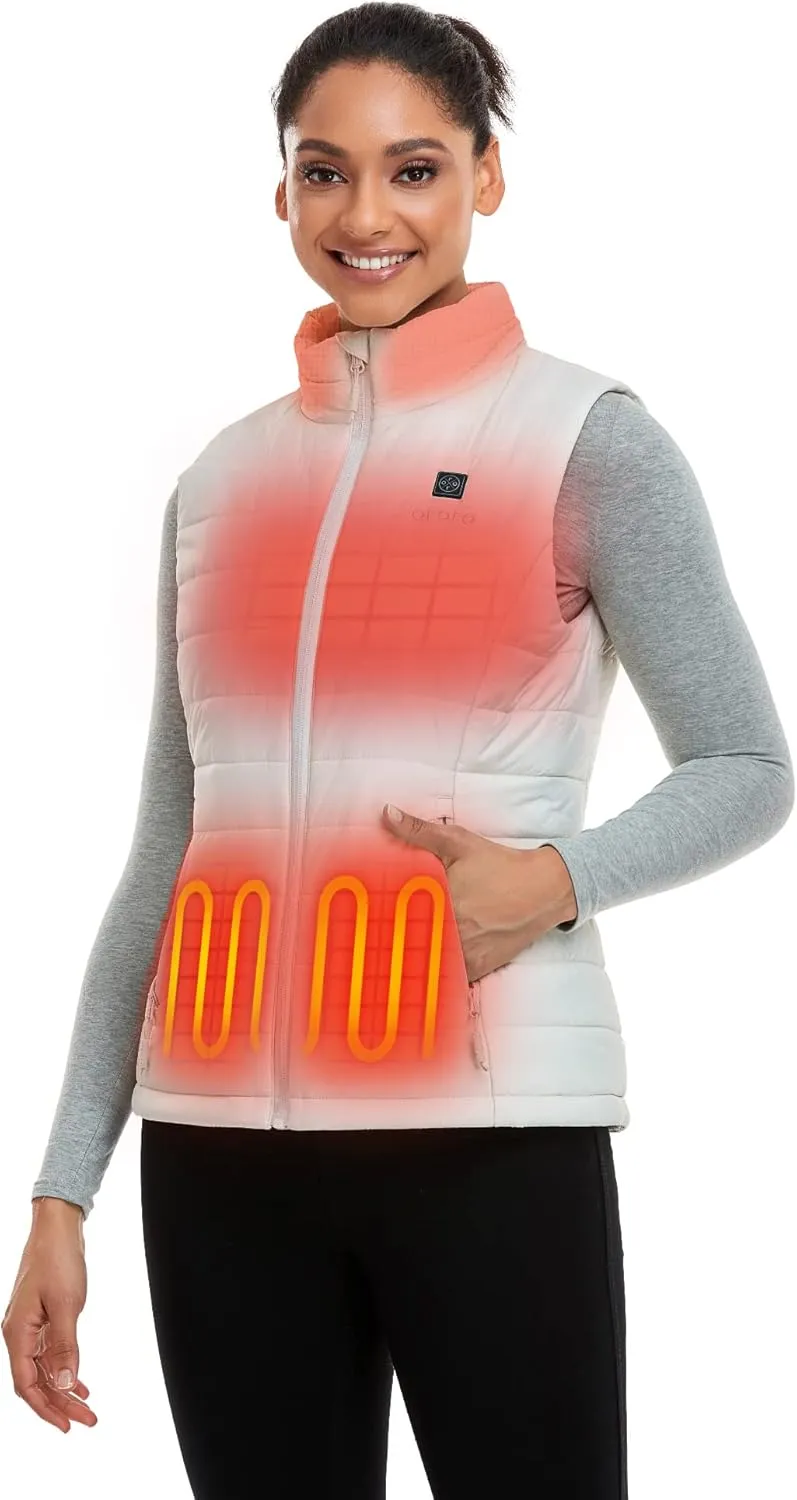 ORORO Women's Lightweight Heated Vest with Battery Pack (Charger Not Included)
