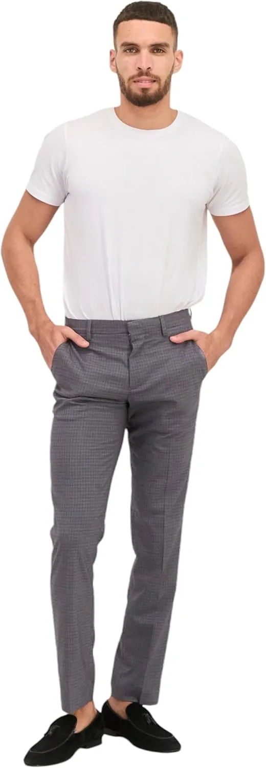 Perry Ellis Portfolio Mens Slim Fit Suit Dress Pants Charcoal Grey 33 x 30