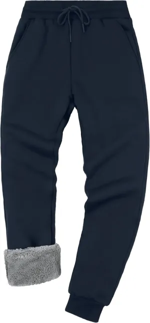 Pioneer Camp Men's Sherpa Lined Sweatpants Winter Warm Fleece Joggers Heavyweight Thermal Pants for Athletic Lounge Running