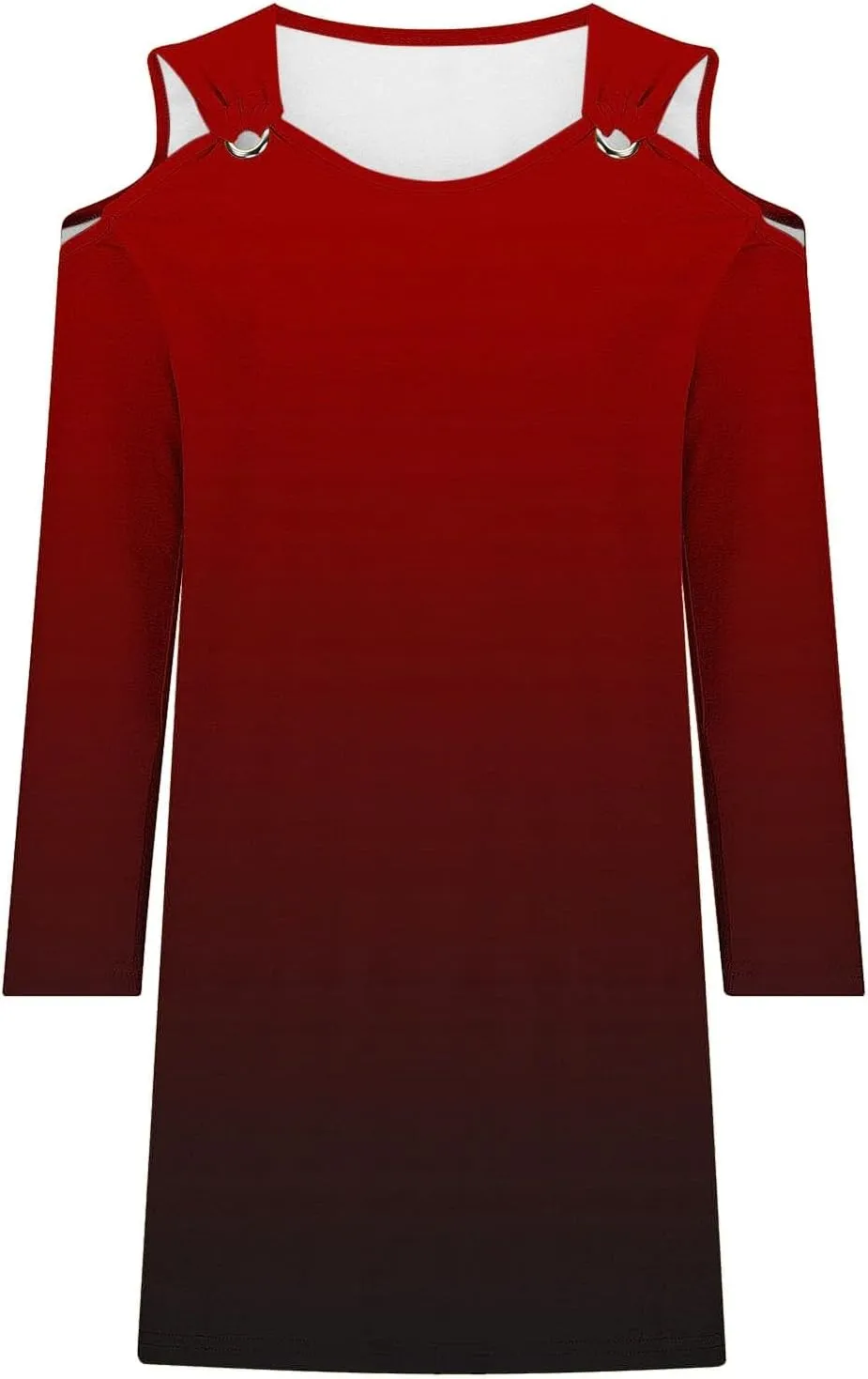 Plus Size Tshirt Dress Women Casual Pullover Off-Shoulder Long Sleeve Printed Fashion Elegant Dress 2024