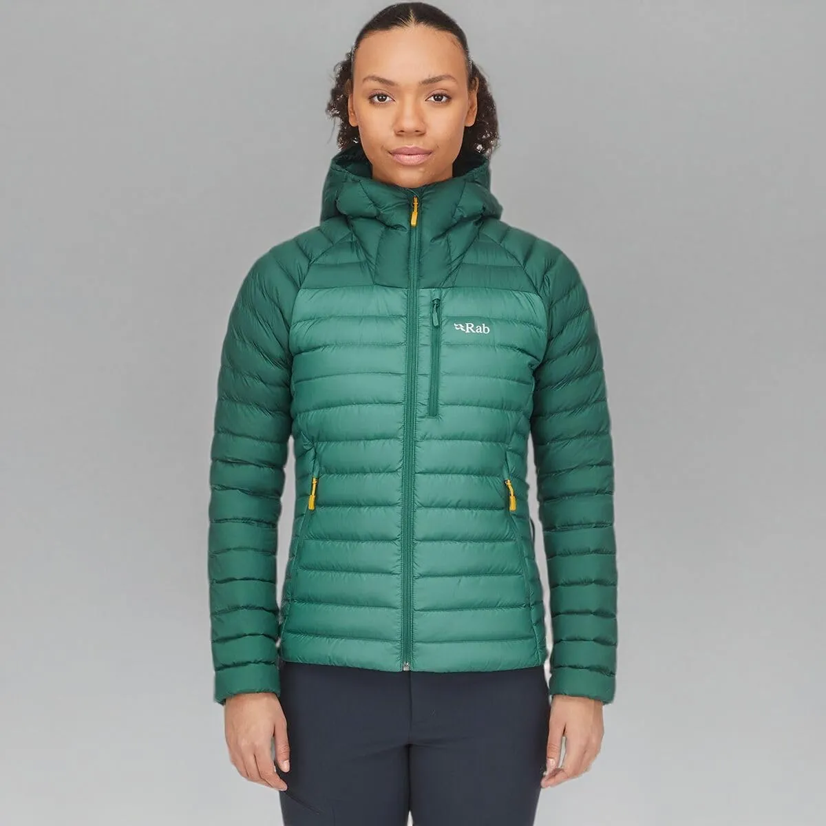 Rab Women's Microlight Alpine 700-Fill Down Hooded Puffer Jacket for Hiking & Skiing