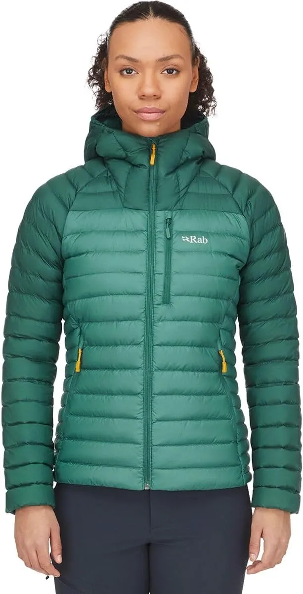 Rab Women's Microlight Alpine 700-Fill Down Hooded Puffer Jacket for Hiking & Skiing