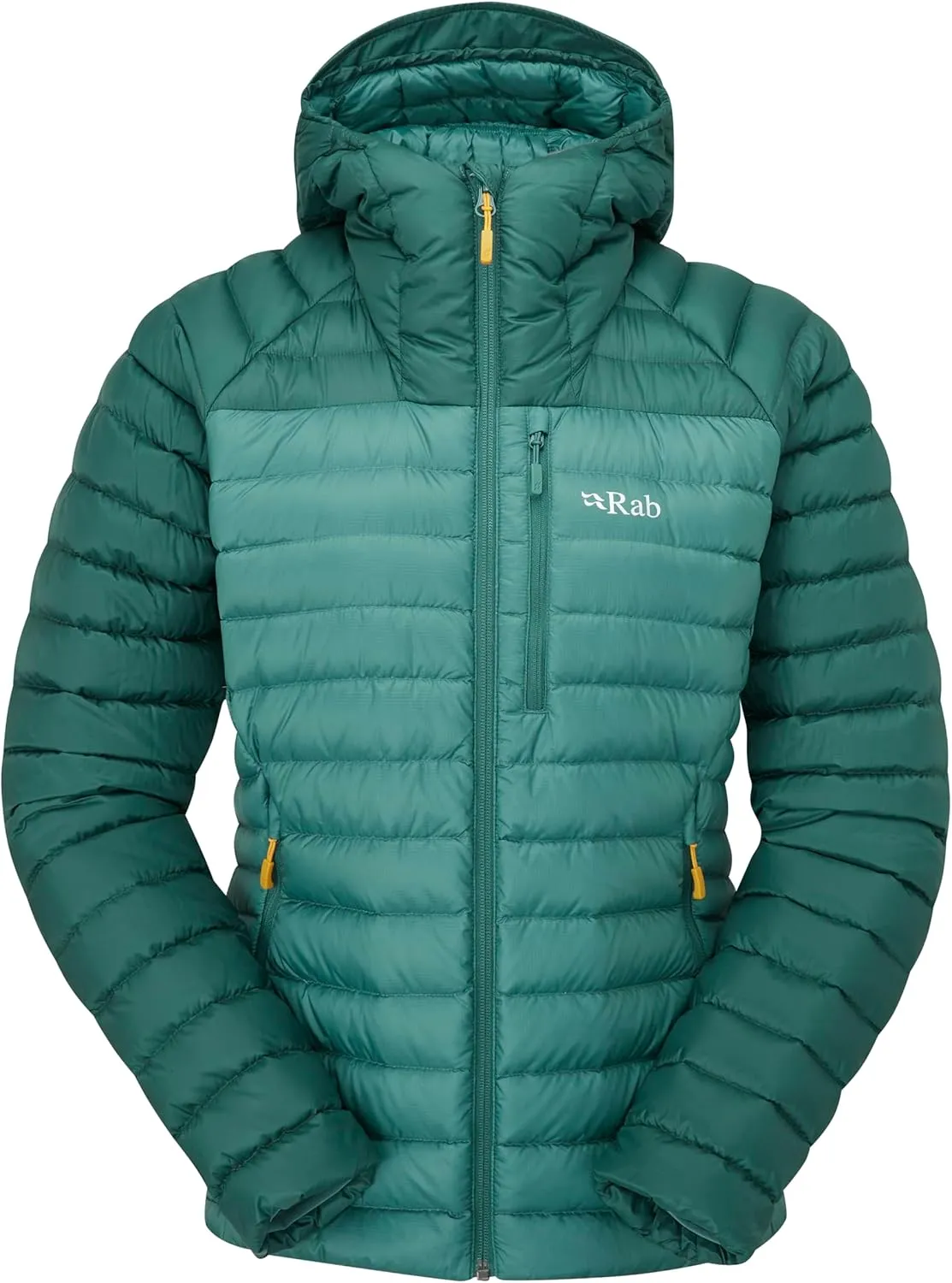 Rab Women's Microlight Alpine 700-Fill Down Hooded Puffer Jacket for Hiking & Skiing