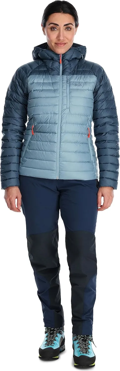 Rab Women's Microlight Alpine 700-Fill Down Hooded Puffer Jacket for Hiking & Skiing