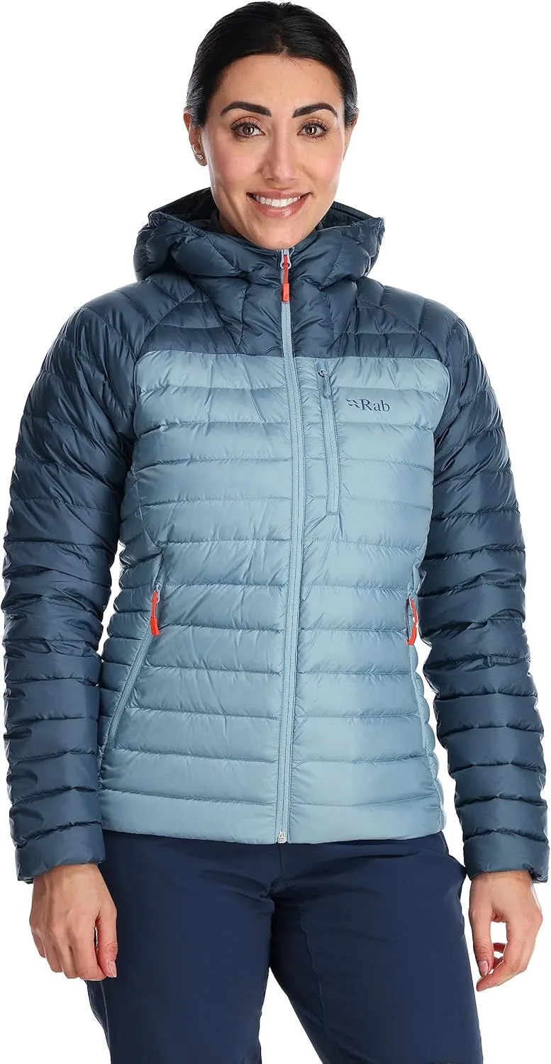 Rab Women's Microlight Alpine 700-Fill Down Hooded Puffer Jacket for Hiking & Skiing