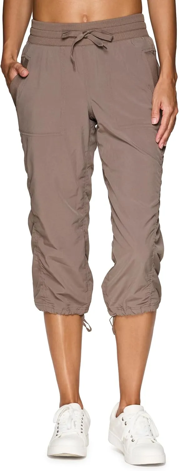 RBX Active Capri Pants for Women Joggers Stretch Lightweight Womens Casual Pant Capri with Drawstring
